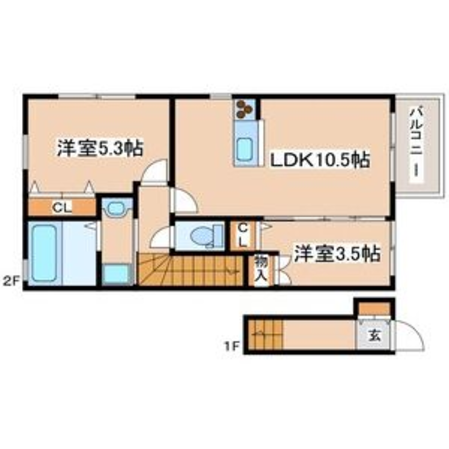 古田新築ハイツの物件間取画像